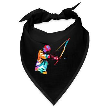 Zielsichere Bogenschützin Turnier - Bandana - Schwarz - Vorne