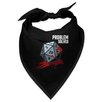D20 Würfel - Problem solved - Bandana - Schwarz - Vorne