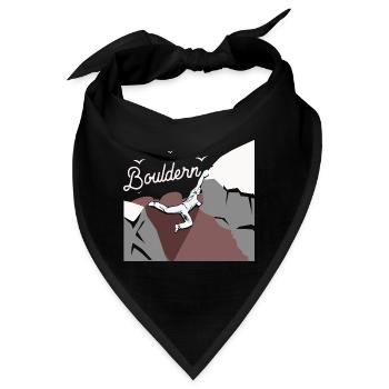 Schwindelfreier Boulderer Felswand - Bandana - Schwarz - Vorne