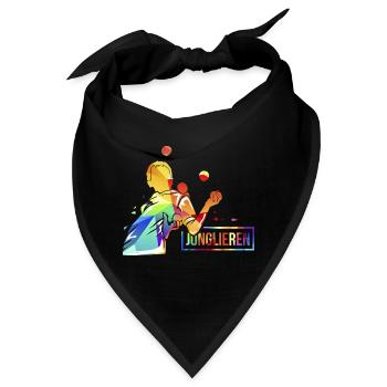 Flotter Jongleur Zirkusauftritt - Bandana - Schwarz - Vorne