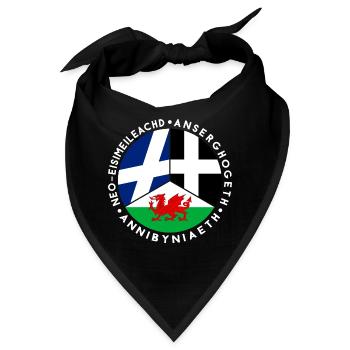 Schottische, walisische, kornische Unabhängigkeit, keltisch - Bandana - Schwarz - Vorne