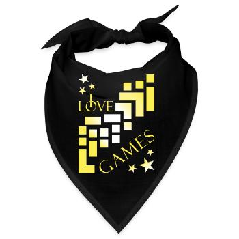 gamer I love games - Bandana - Schwarz - Vorne