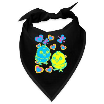 Küken Ostern Kind Kinder - Bandana - Schwarz - Vorne