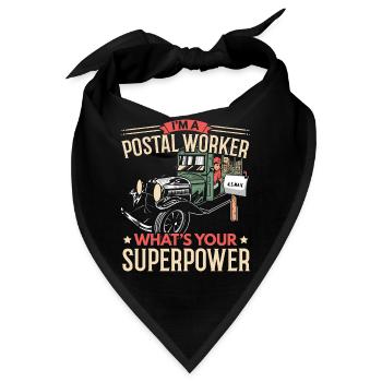 Ich bin ein Postangestellter Was ist deine Superkr - Bandana - Schwarz - Vorne