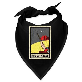 Ass der Stäbe Tarotkarte Schamane Wahrsagerei - Bandana - Schwarz - Vorne