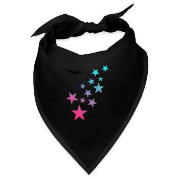 Stern Symbol Sternchen Muster - Bandana - Schwarz - Vorne