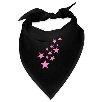 Stern Sternchen Muster Symbol Rosa - Bandana - Schwarz - Vorne