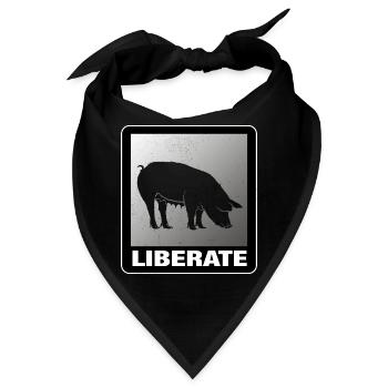 Liberate Vegan Animal Liberation - Bandana - Schwarz - Vorne