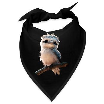 Kookaburra Jägerliest Lachender Hans Süßer Vogel - Bandana - Schwarz - Vorne