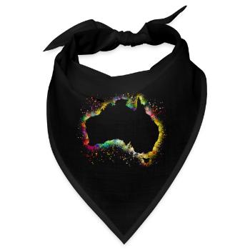 Australien Kontinent - Bandana - Schwarz - Vorne