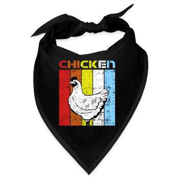 Huhn Henne - Bandana - Schwarz - Vorne