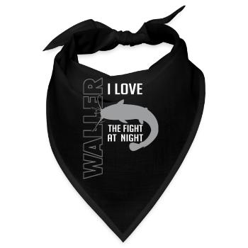 Waller fischen Nachtangeln Angler und Anglerin - Bandana - Schwarz - Vorne