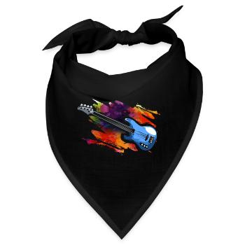Druckvoller Bassgitarre Saitenspiel - Bandana - Schwarz - Vorne