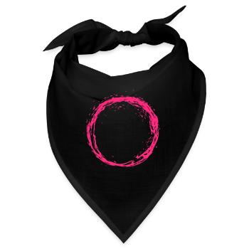 Kreis Rosa - Bandana - Schwarz - Vorne