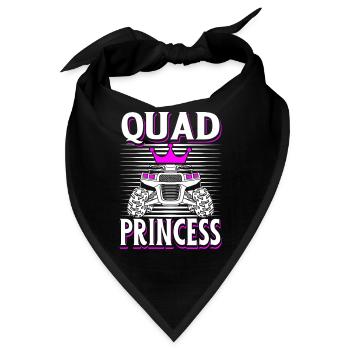 Quad Princess ATV Allrad Quad Fahren Offroad Girl - Bandana - Schwarz - Vorne