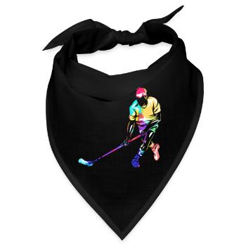 Reflexstarker Floorball Torwart - Bandana - Schwarz - Vorne