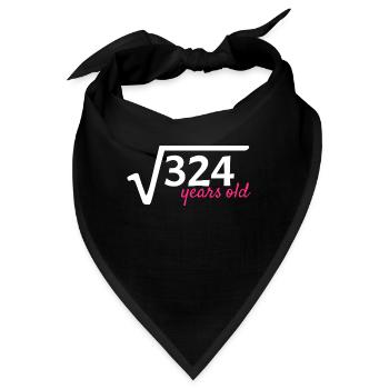18 jahre alt Wurzel Mathe - Bandana - Schwarz - Vorne