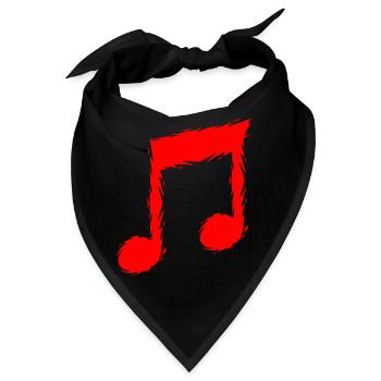 Musiknote Musik - Bandana - Schwarz - Vorne