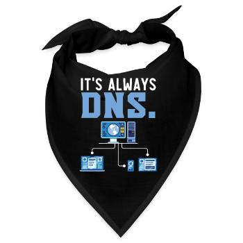 It's Always DNS Information Technology - Bandana - Schwarz - Vorne