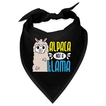 Alpaka Nicht Llama Alpakaflüsterer Bauernhoftier - Bandana - Schwarz - Vorne