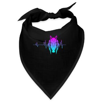 Pferd Herzschlag - Bandana - Schwarz - Vorne