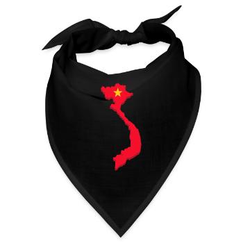 Reiselustiger Vietnam Entdecker - Bandana - Schwarz - Vorne
