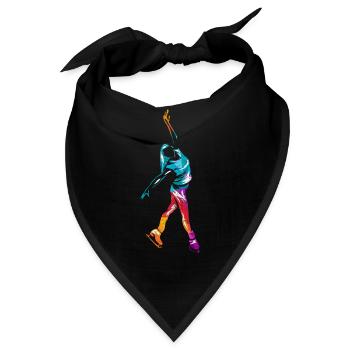 Anmutige Schlittschuhläuferin Kür - Bandana - Schwarz - Vorne