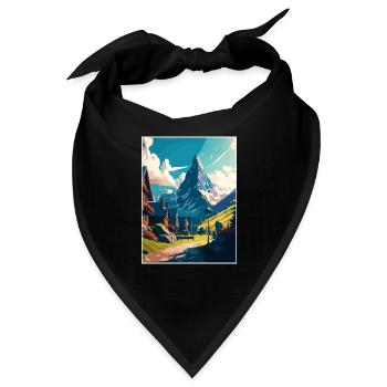 Grindelwald Schweiz Vintage Reiseposter WPA - Bandana - Schwarz - Vorne