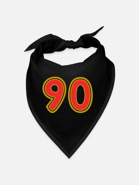 90. 90 ANS. 90e ANNIVERSAIRE. ANNIVERSAIRE 90 ANS. - Bandana - noir