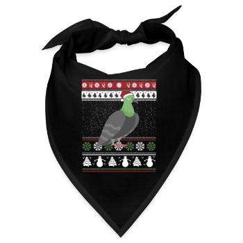 Ugly Christmas Taube - Bandana - Schwarz - Vorne