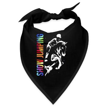 Schneidiges Springreiten Reitturnier - Bandana - Schwarz - Vorne