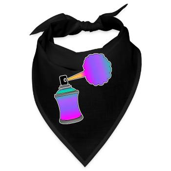 Spraydose Graffiti - Bandana - Schwarz - Vorne