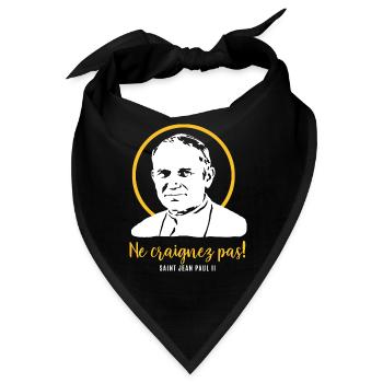 Fürchtet euch nicht - Papst Johannes Paul II JP2 - Bandana - Schwarz - Vorne