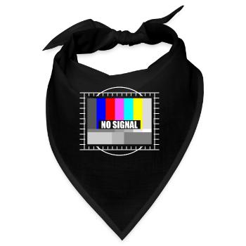 Kein Signal Oldschool Fernseher TV - Bandana - Schwarz - Vorne