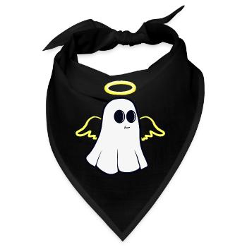 Niedlicher Geist mit Heiligenschein - Bandana - Schwarz - Vorne