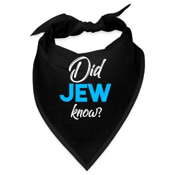 Jew Jude Jüdisch - Bandana - Schwarz - Vorne