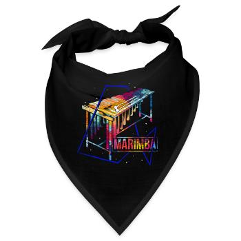 Klangstarke Marimba Perkussion - Bandana - Schwarz - Vorne