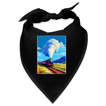 Orient Express Zug Europa Vintage Reiseplakat - Bandana - Schwarz - Vorne