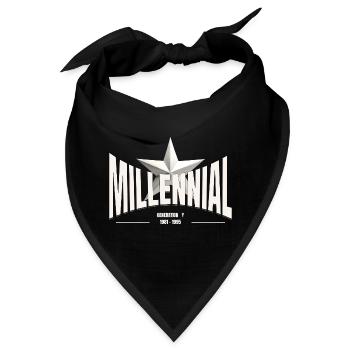 Millennial Star – Generation Y - Bandana - Schwarz - Vorne