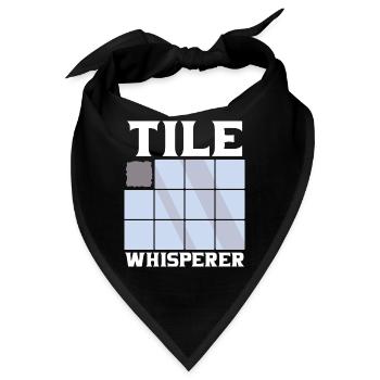 Fliesenleger Fliesensetzer Beruf Fugenleger Fliese - Bandana - Schwarz - Vorne