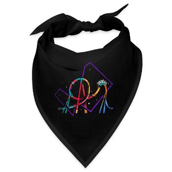 Rasanter Achterbahn Freizeitpark - Bandana - Schwarz - Vorne