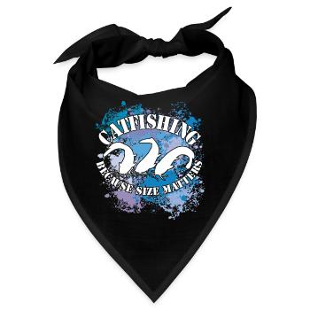 Wels Waller fischen Wels auf Farbklecksen - Bandana - Schwarz - Vorne