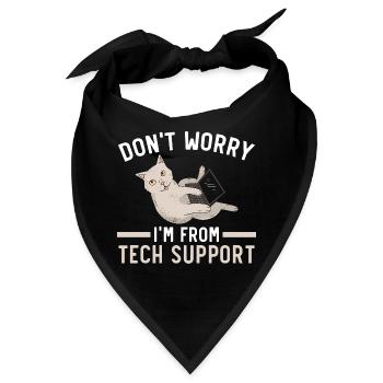 Don't Worry I'm From Tech Support Computer - Bandana - Schwarz - Vorne