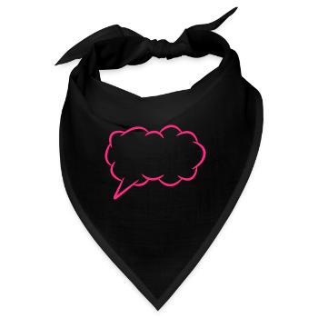 Sprechblase Gedankenblase - Bandana - Schwarz - Vorne