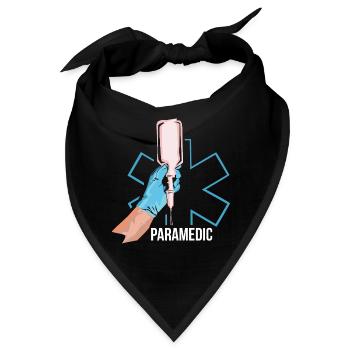Beherzter Notfallsanitäter Blaulicht - Bandana - Schwarz - Vorne