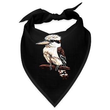 Kookaburra Jägerliest Lachender Hans Süßer Vogel - Bandana - Schwarz - Vorne