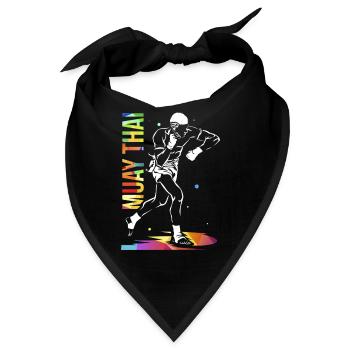 Explosiver Muay Thai Kampfkünstler - Bandana - Schwarz - Vorne