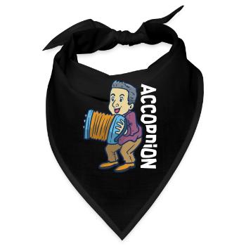 Schwungvoller Akkordeon Volksmusik - Bandana - Schwarz - Vorne
