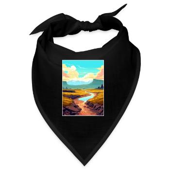 Vulkane Nationalpark Vulkan Hawaii Souvenir - Bandana - Schwarz - Vorne