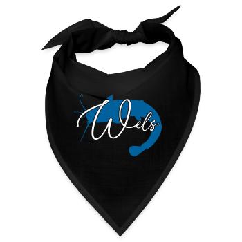 Wels Waller angeln Sportfischen Flussmonster - Bandana - Schwarz - Vorne